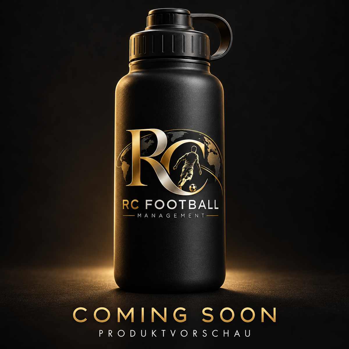 Schwarze RC Trinkflasche – Produktkonzept, Coming soon